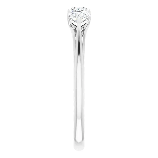 0.75 ct. Round Cut Diamond 3 Stone Wedding Band