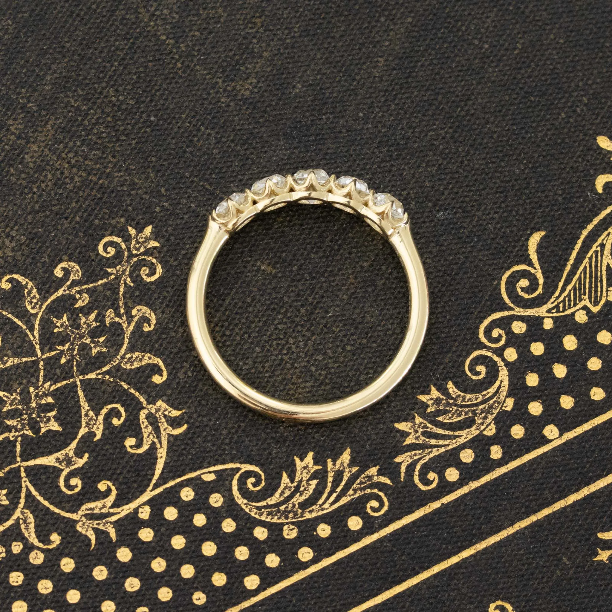 1.05ctw Old Mine Cut Diamond 5-Stone Band