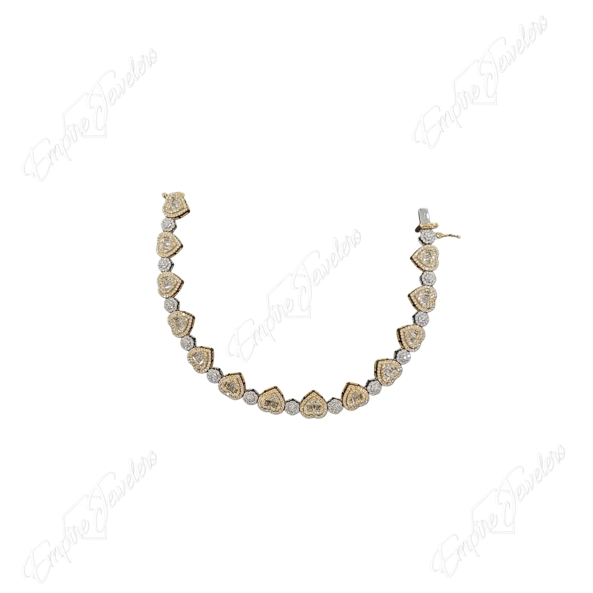 10K Diamond Heart Bracelet