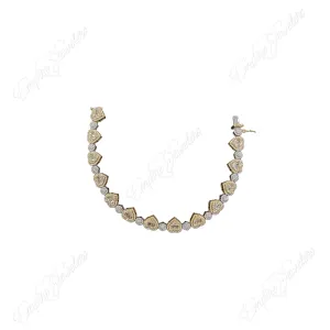 10K Diamond Heart Bracelet