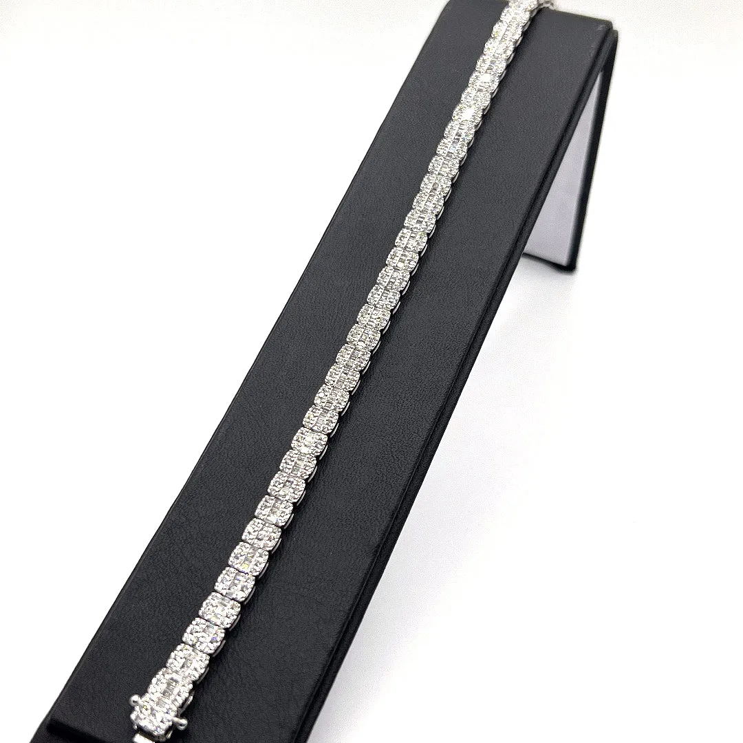 10KT BAGUETTE DIAMOND BRACELET