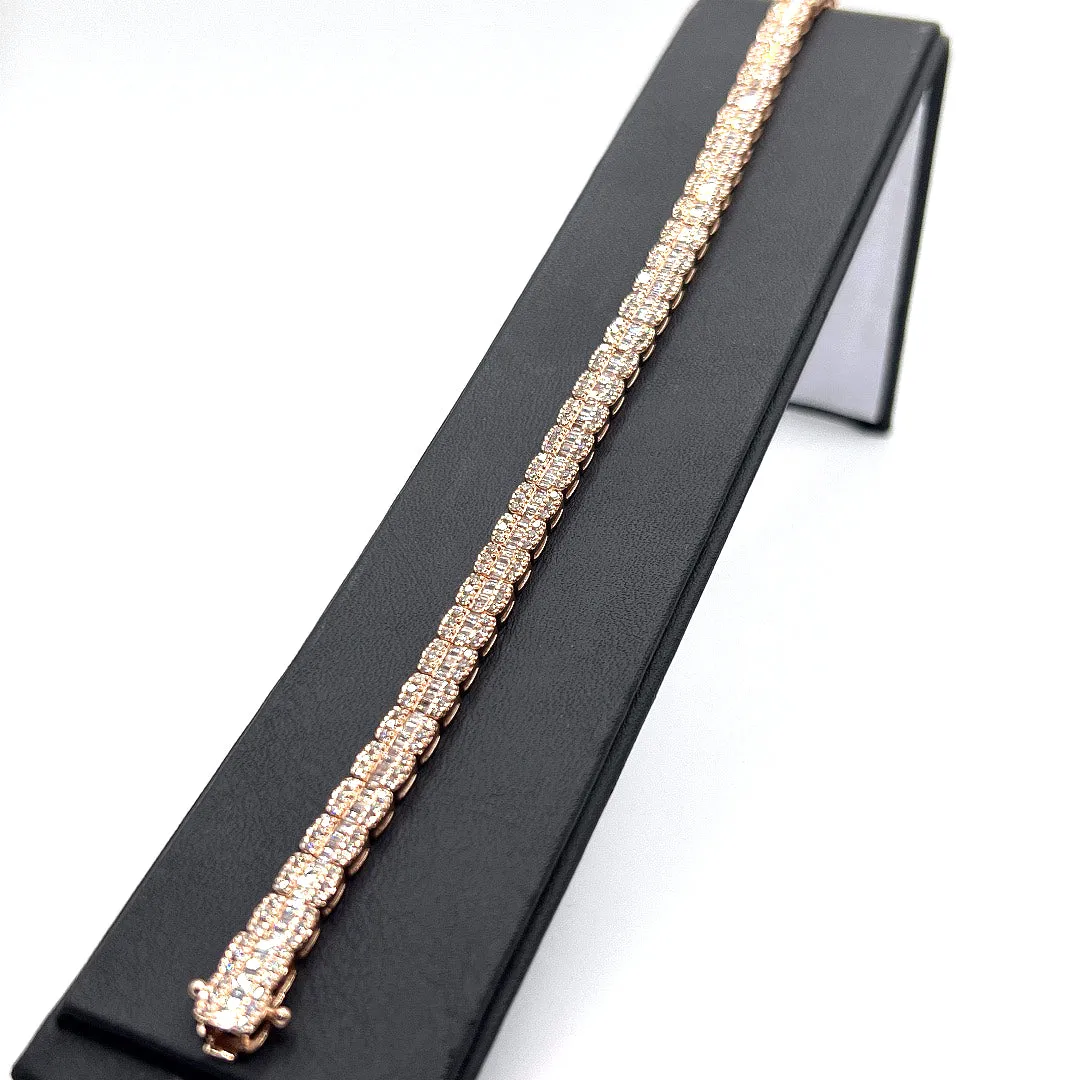 10KT BAGUETTE DIAMOND BRACELET