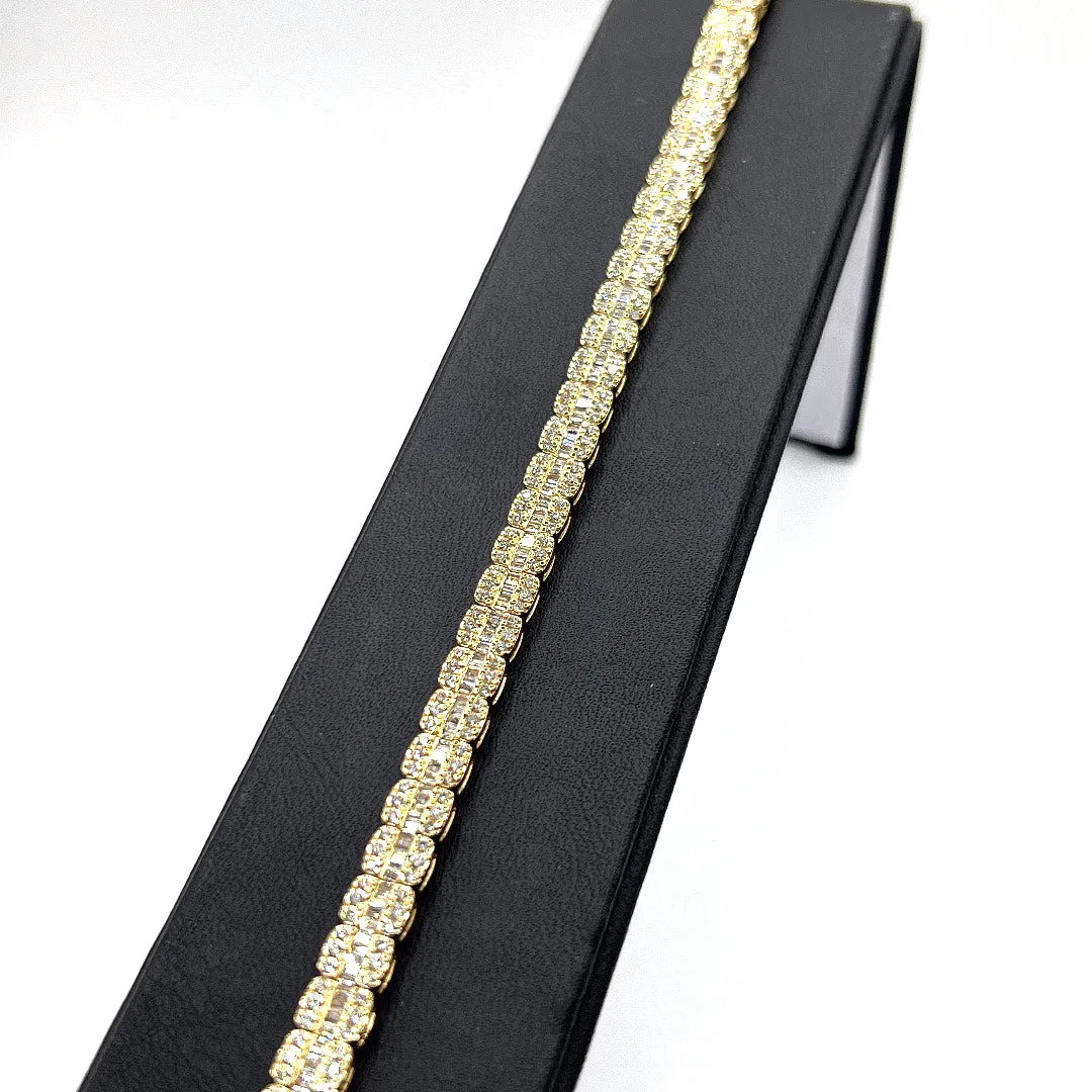 10KT BAGUETTE DIAMOND BRACELET