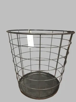 10"Tall Open Weave Metal Basket