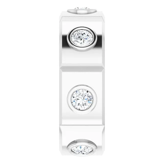 1.20 ctw Round Diamond Eternity Band Bezel Set