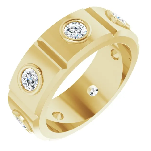 1.20 ctw Round Diamond Eternity Band Bezel Set
