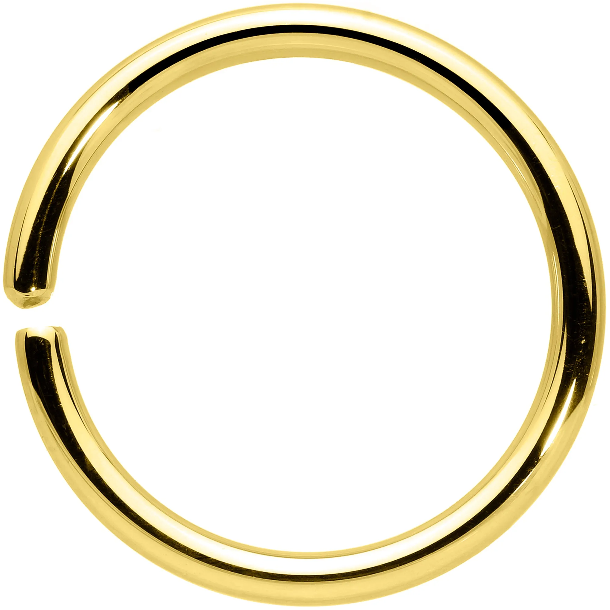 14 Gauge 1/2 Handcrafted Solid 14k Yellow Gold Seamless Circular Ring