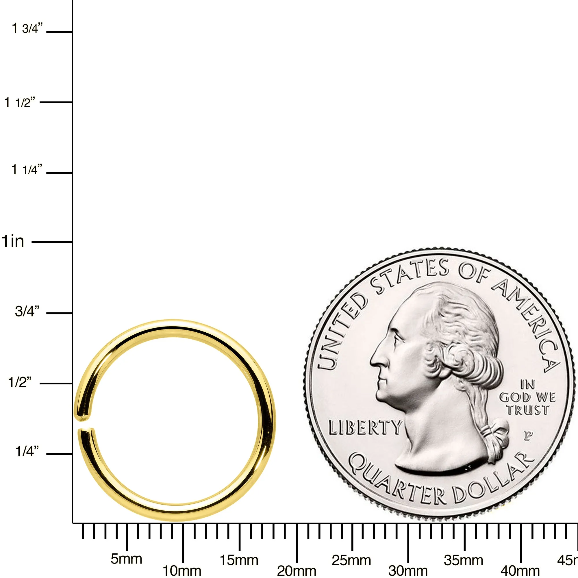 14 Gauge 1/2 Handcrafted Solid 14k Yellow Gold Seamless Circular Ring
