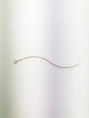 14K Gold Fill Curved Sparkle Eyepin 0.76x61.5mm, Made in USA - 4005493P1C