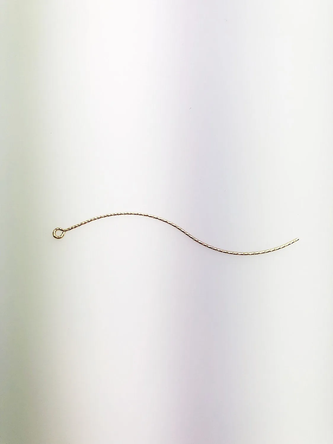 14K Gold Fill Curved Sparkle Eyepin 0.76x61.5mm, Made in USA - 4005493P1C