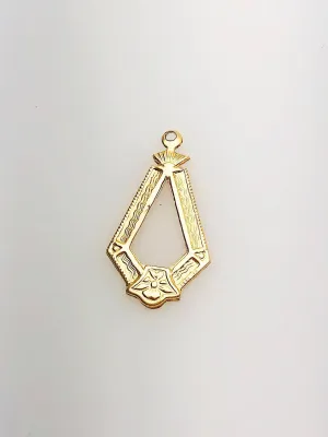 14K Gold Fill Decorative Charm w/ Ring, 10.7x19.4mm, Made in USA - 381