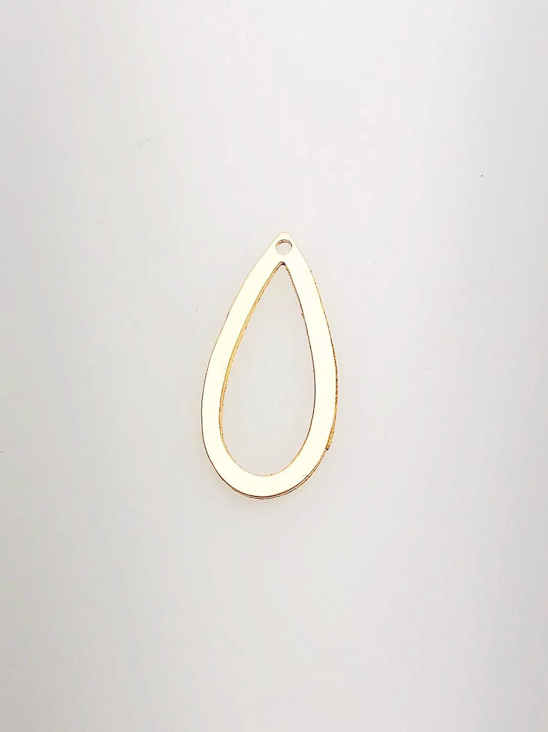 14K Gold Fill Decorative Cut Out Drop Charm w/ Ring, 10.0x20.4mm, Made in USA - 2330