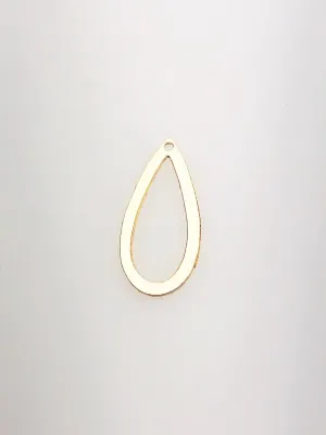 14K Gold Fill Decorative Cut Out Drop Charm w/ Ring, 10.0x20.4mm, Made in USA - 2330