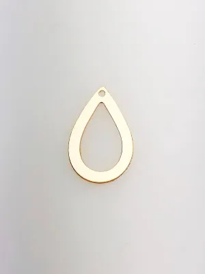 14K Gold Fill Decorative Cut Out Drop Charm w/ Ring, 11.4x17.5mm, Made in USA - 2331