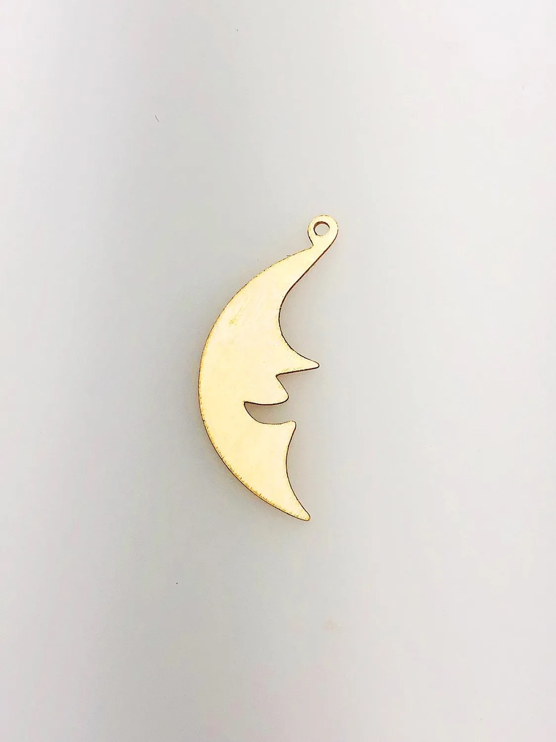 14K Gold Fill Moon Charm w/ Ring, 9.6x25.4mm, Made in USA - 367