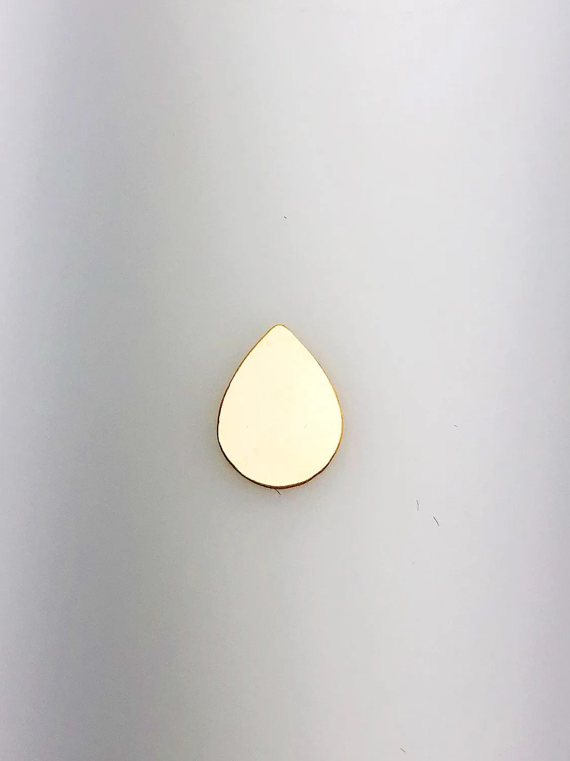 14K Gold Fill Tear Drop Tag Charm w/out Ring, 9.7x13.0mm, Made in USA - 376