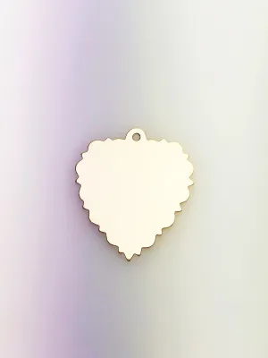 14K Gold Fill Textured Cut Out Heart Tag Charm w/Ring, 21.4x24.1mm, Made in USA - 828.020