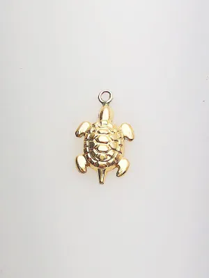 14K Gold Fill Turtle Charm w/ Ring, 8.0mm, Made in USA - 784
