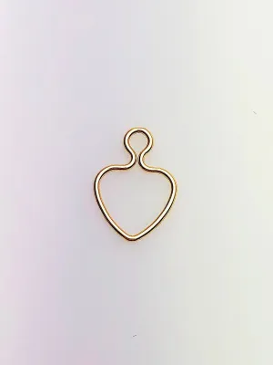 14K Gold Fill Wire Heart w/ Ring, 10mm, Made in USA - 400H10RC