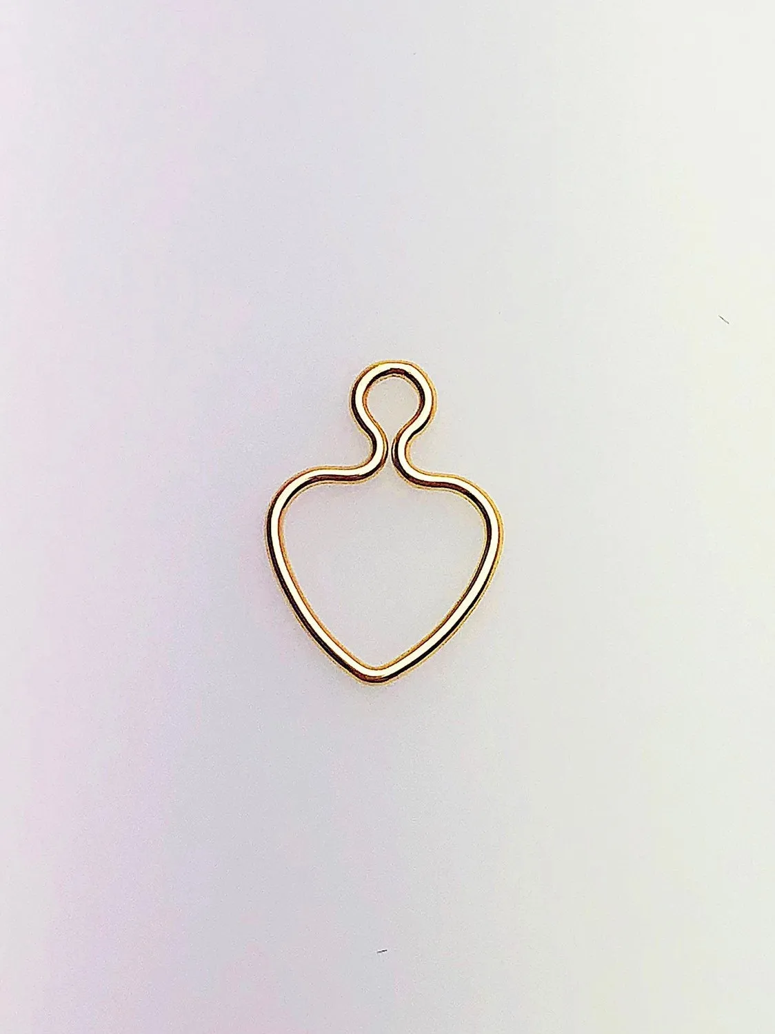 14K Gold Fill Wire Heart w/ Ring, 10mm, Made in USA - 400H10RC