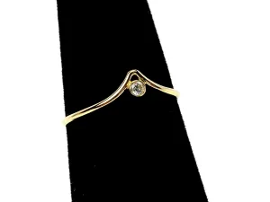 14K Gold Filled, 2mm White Chevron Stackable Ring, 14KGF