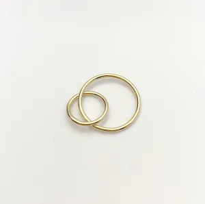 14k Gold Filled Interlocking Rings 15mm & 10mm SKU# 402D1510