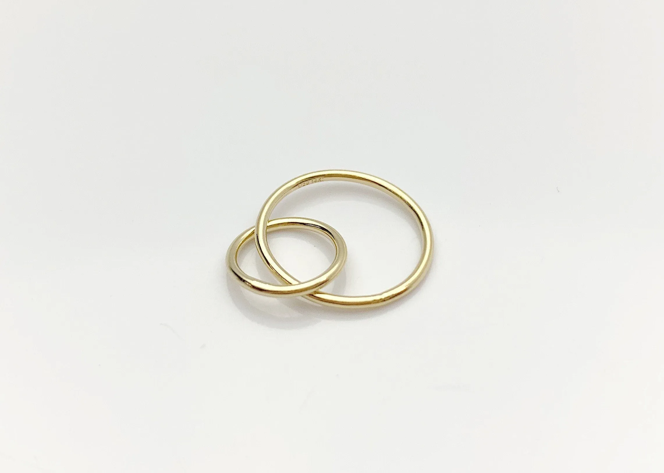 14k Gold Filled Interlocking Rings 15mm & 10mm SKU# 402D1510