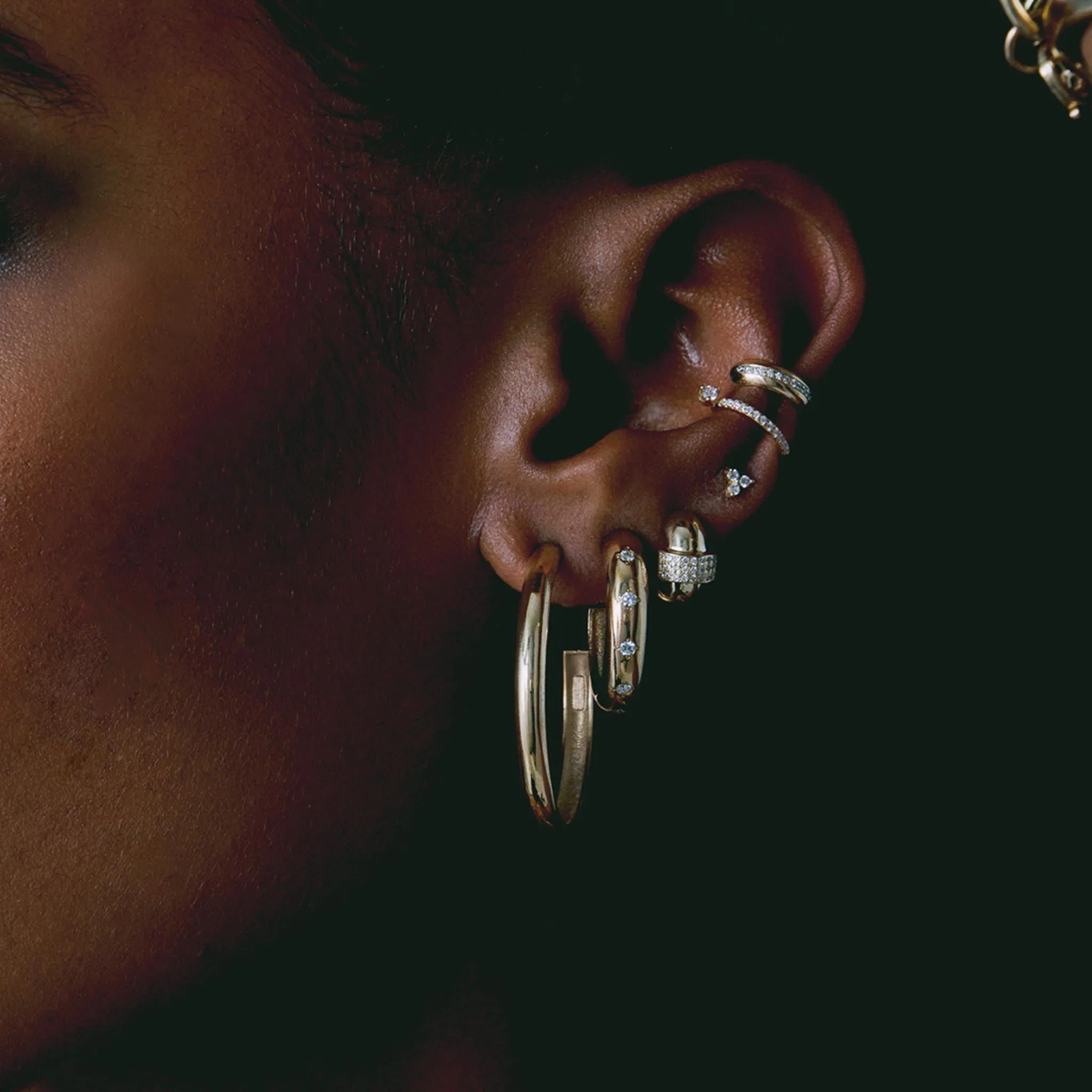 14k Large Chubby Hoops - SALE
