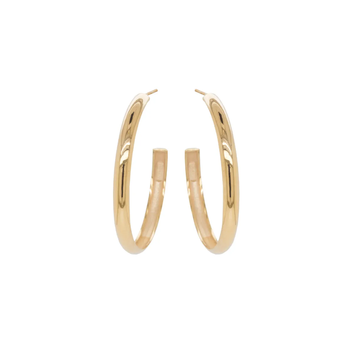 14k Large Chubby Hoops - SALE