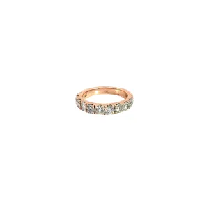 14k Rose Gold 1.50ct J SI1 (9) Diamond Wedding  Band Size 6 1/2
