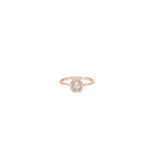 14K ROSE GOLD .18CT G SI1 ROUND DIAMOND STACKABLE RING