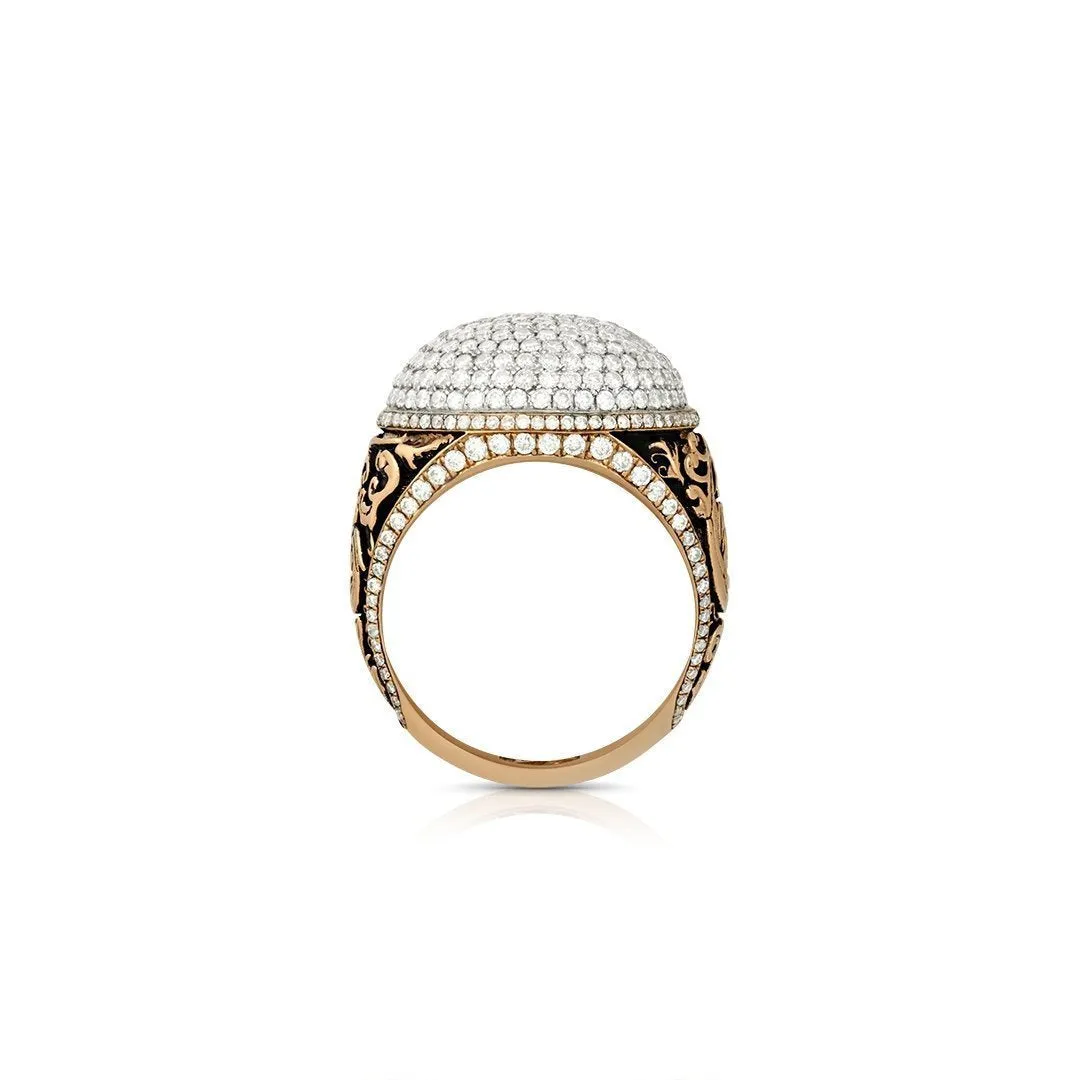 14k Rose Gold Diamond Ring 4.19 Ctw