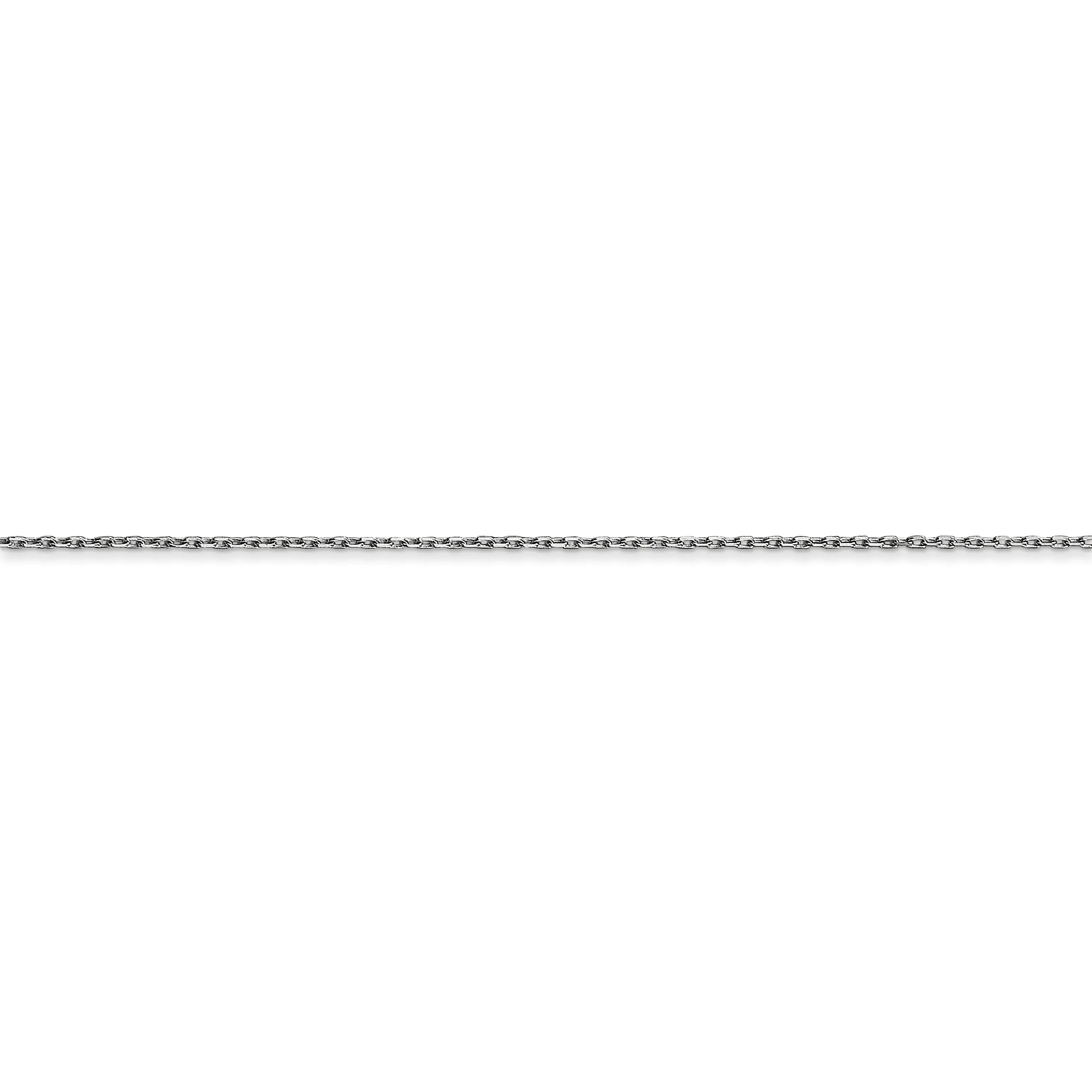 14k White Gold 0.80mm Solid D.C Cable Chain