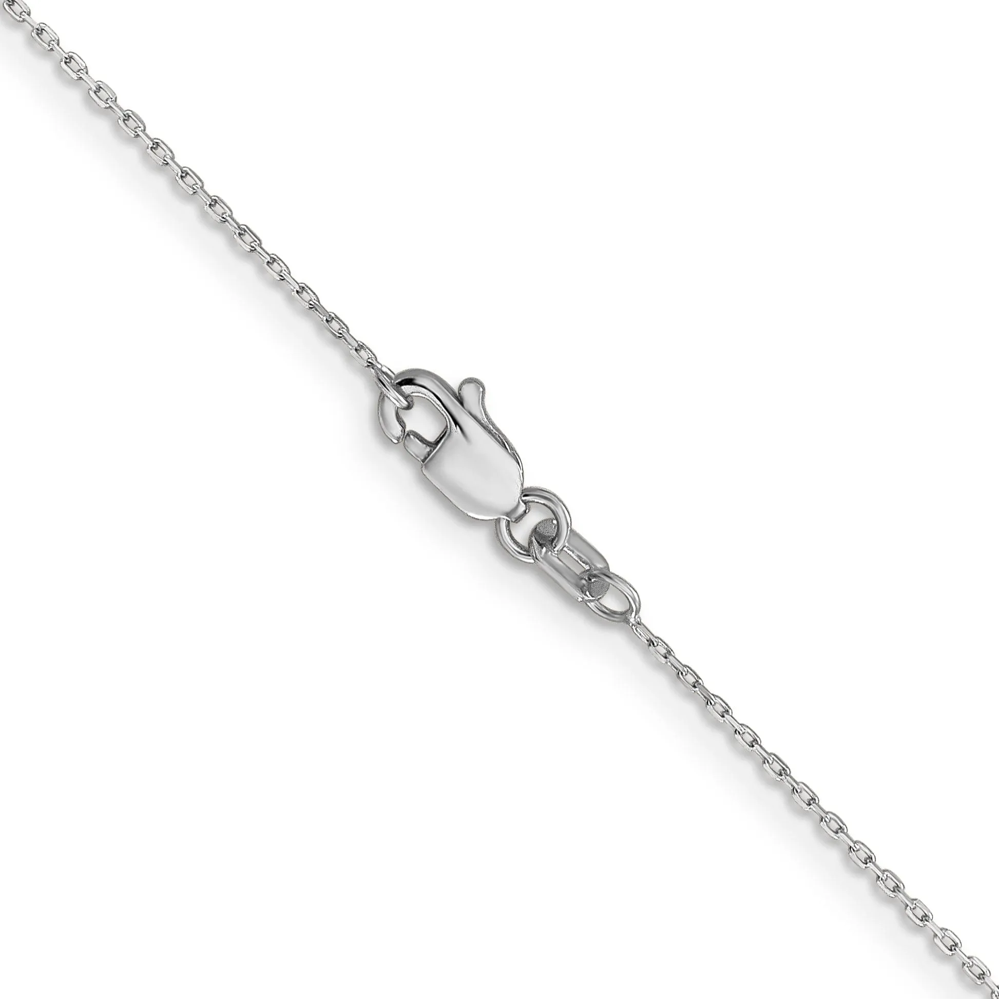 14k White Gold 0.80mm Solid D.C Cable Chain