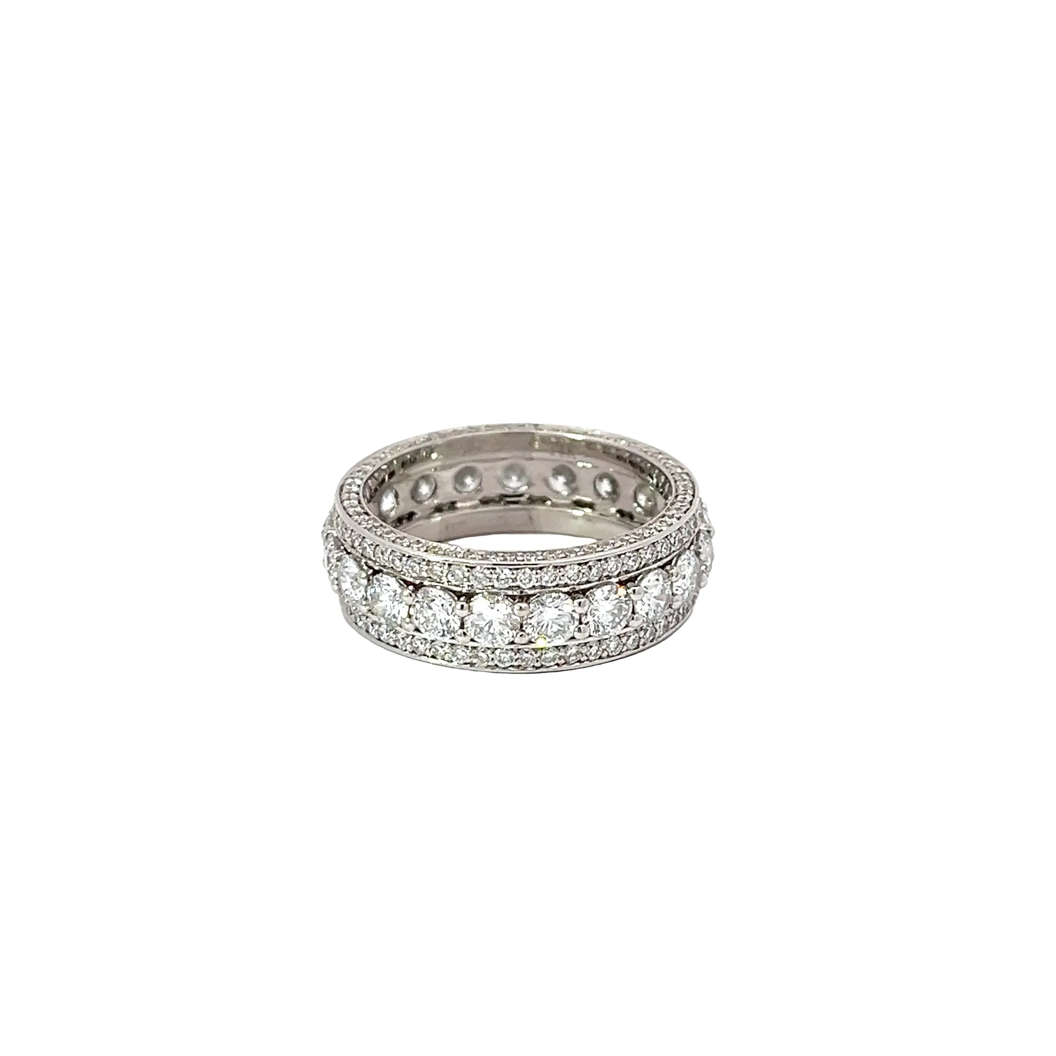 14K WHITE GOLD 4CT TOTAL DIAMOND WEIGHT OF G COLOR SI1 CLARTIY SIZE 9