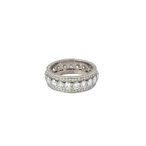 14K WHITE GOLD 4CT TOTAL DIAMOND WEIGHT OF G COLOR SI1 CLARTIY SIZE 9