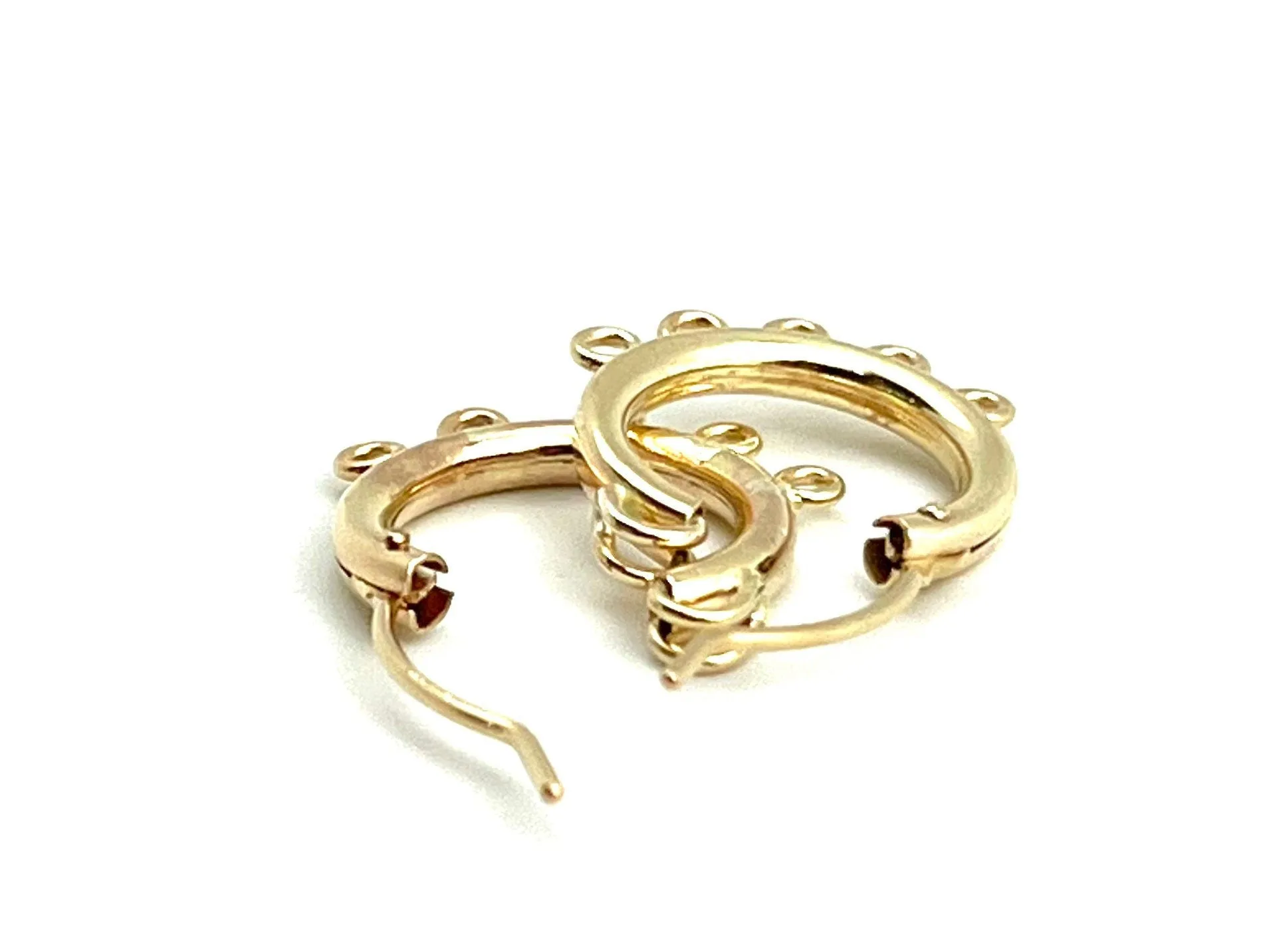 14KGF Hoops w/ 5 Jump Rings, Sku#090 C 00 5 JR
