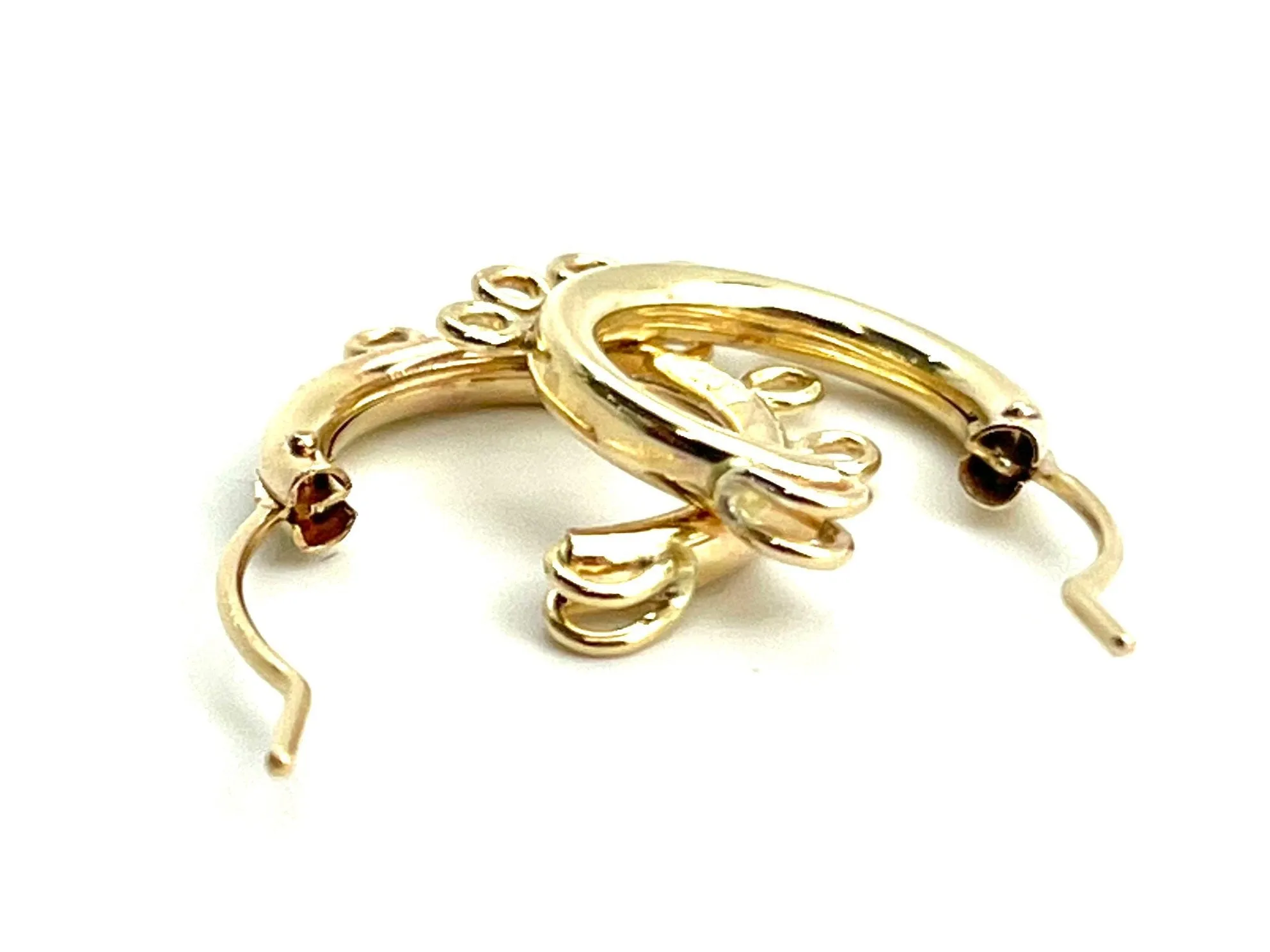 14KGF Hoops w/ 5 Jump Rings, Sku#090 C 00 5 JR