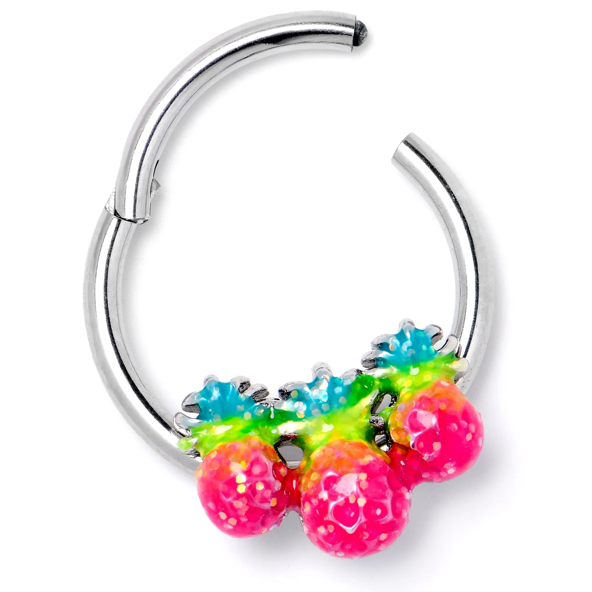 16 Gauge 3/8 Hot Tropical Pineapples Hinged Segment Ring