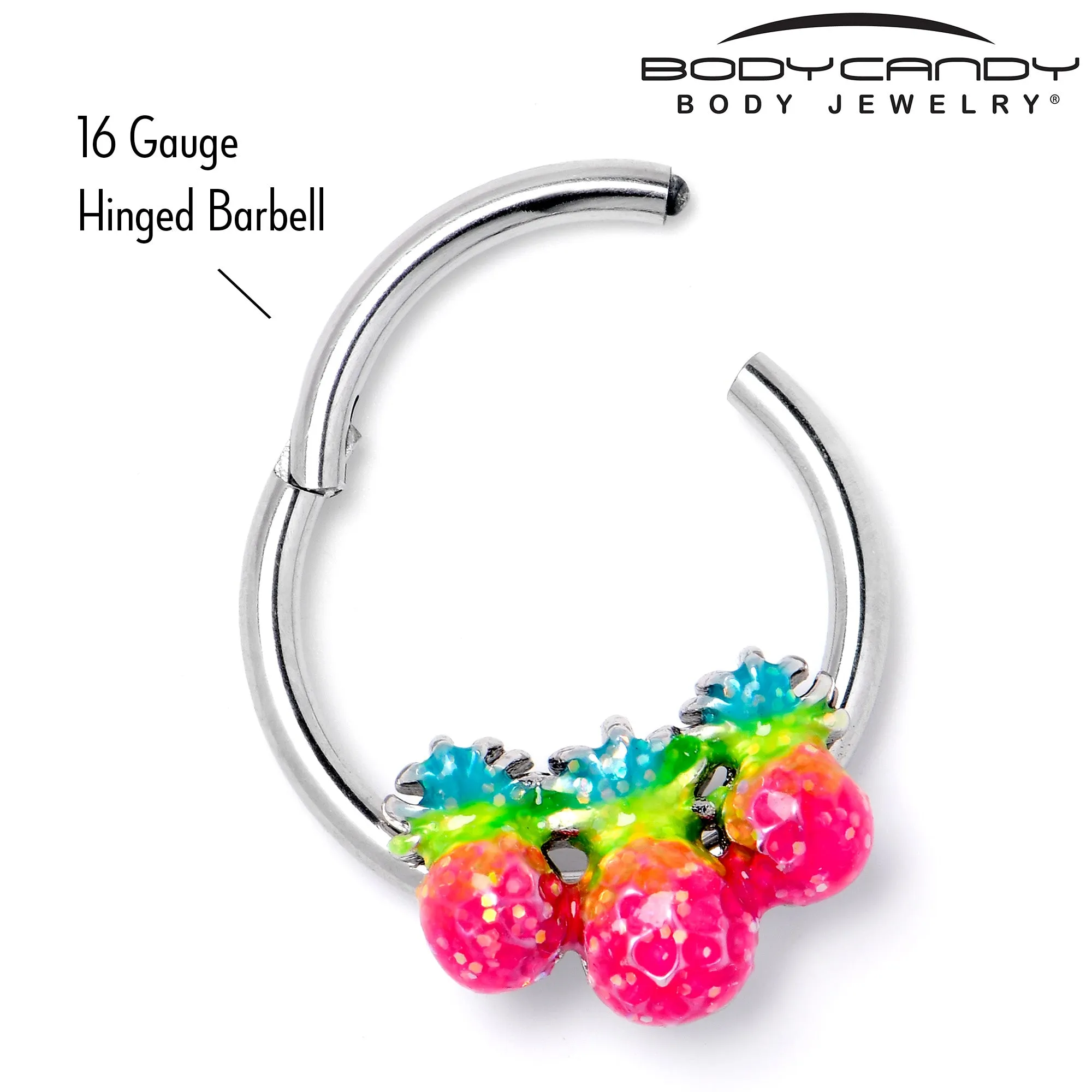 16 Gauge 3/8 Hot Tropical Pineapples Hinged Segment Ring