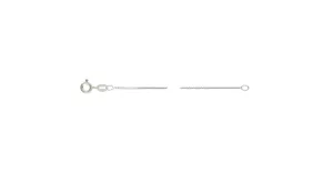 16" 015 (0.85mm) Box Chain, Sterling Silver. Made in USA. #501470516L