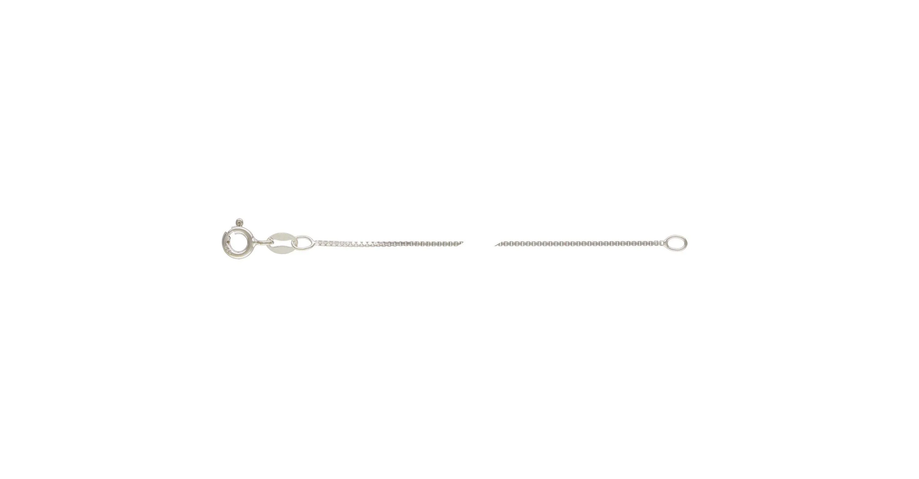 16" 015 (0.85mm) Box Chain, Sterling Silver. Made in USA. #501470516L