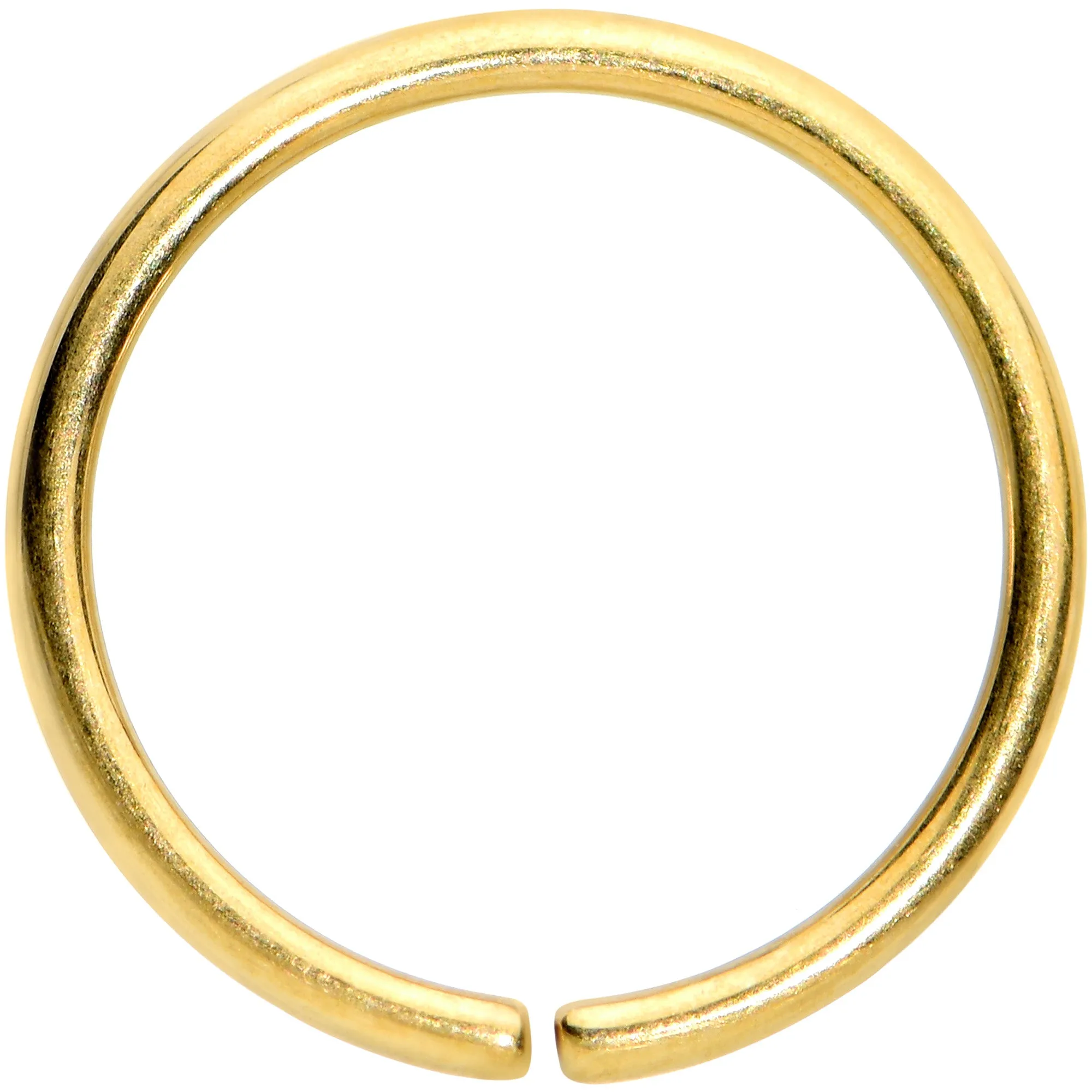 18 Gauge 3/8 Gold Tone PVD Grade 23 Titanium Bendable Hoop Ring