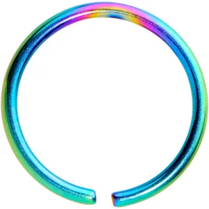18 Gauge 3/8 Rainbow PVD Grade 23 Titanium Bendable Hoop Ring
