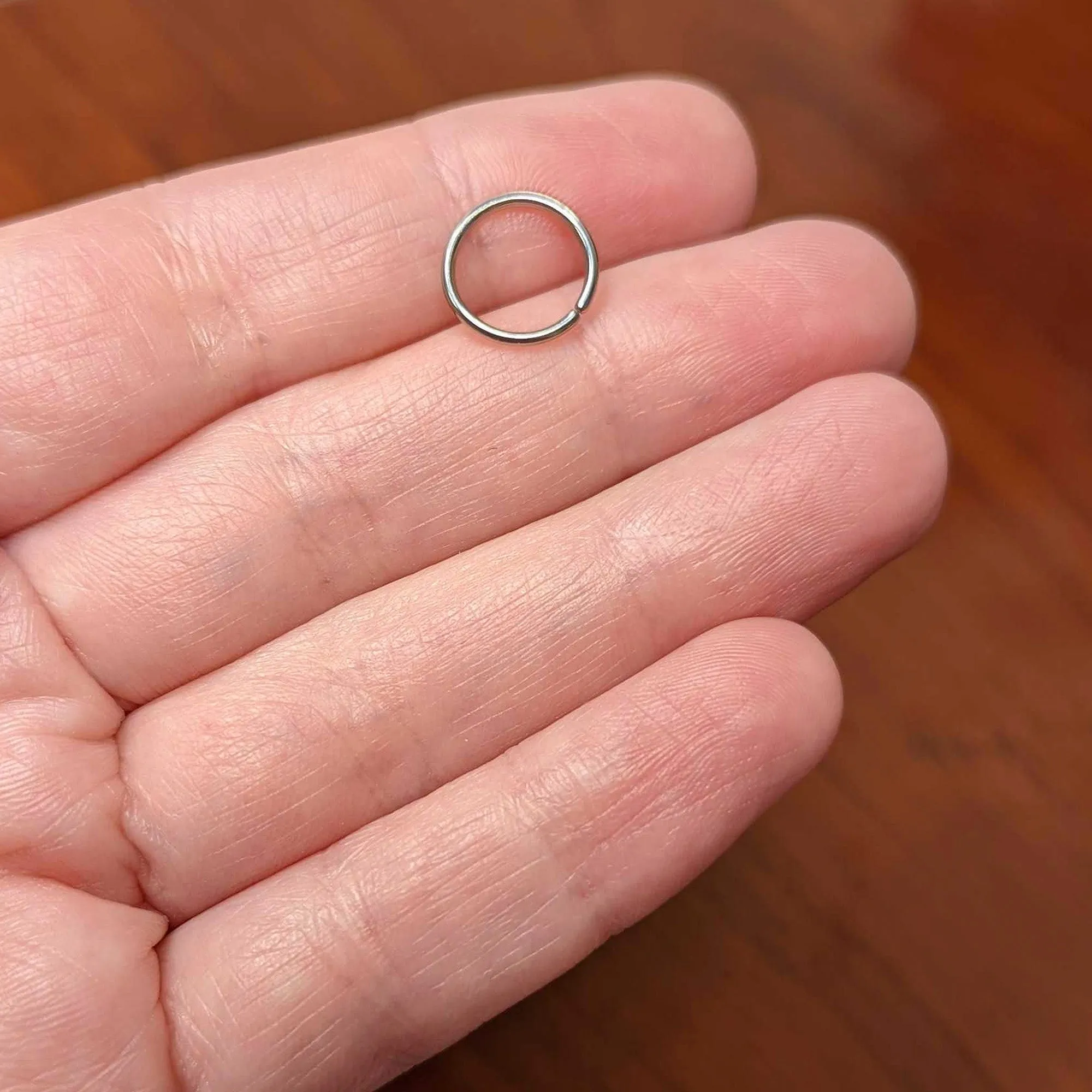 18 Gauge 9mm Grade 23 Titanium Bendable Hoop Ring