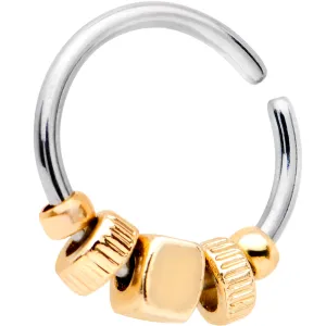 18 Gauge Gold Tone Square Bead Annealed Seamless Circular Ring