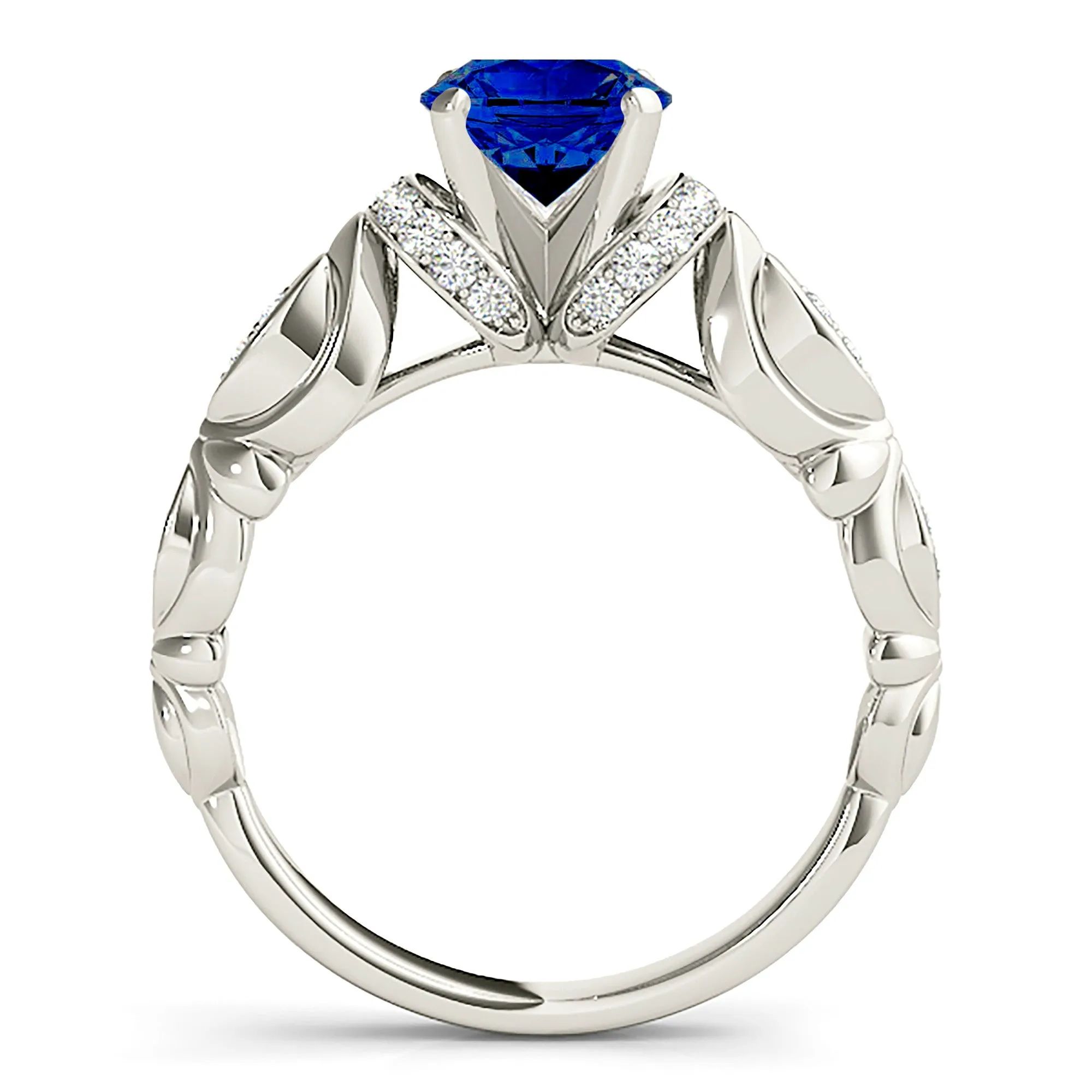 1.80 ct. Genuine Blue Sapphire Vintage Ring
