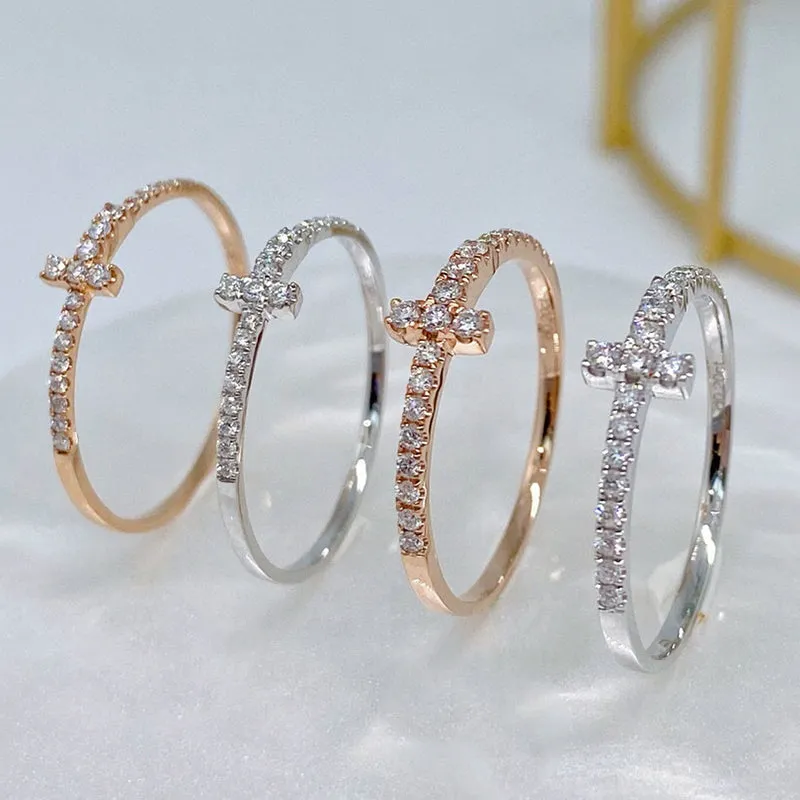 18K Gold Diamond Classic Half Eternity Ring Exclusively Handcrafted 0.1 Carat Natural Diamond (H-F Color, VS1-VS2 Clarity)