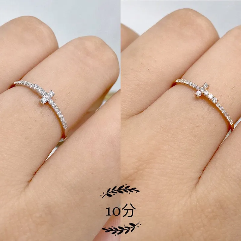 18K Gold Diamond Classic Half Eternity Ring Exclusively Handcrafted 0.1 Carat Natural Diamond (H-F Color, VS1-VS2 Clarity)