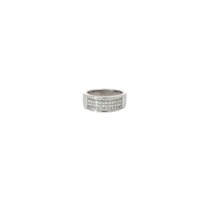 18K WHITE GOLD 1CT FVS2 INVISIBLE DIAMOND RING 8MM